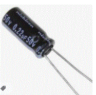 0.22uF 50V 105°C Radial Electrolytic Capacitor 5x11mm