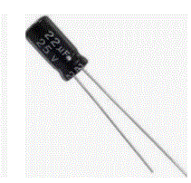 22uF 25V 105°C Radial Electrolytic Capacitor 4x7mm