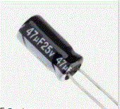 47uF 25V 105°C Radial Electrolytic Capacitor 5x11mm