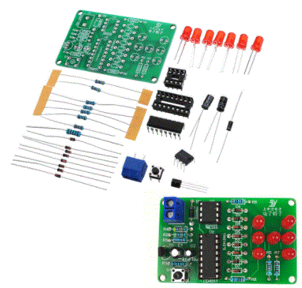 Electronic Dice Kit with Reverse Connection Protection LED Dice DIY Electronic Parts