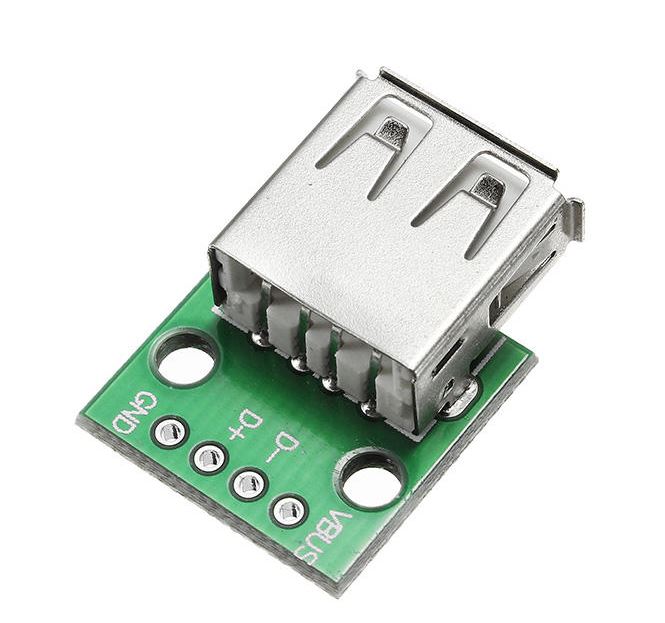 USB 2.0 Female Head Socket To DIP 2.54mm Pin 4P Adapter Board