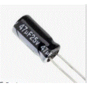 47uF 25V 105°C Radial Electrolytic Capacitor 5x11mm