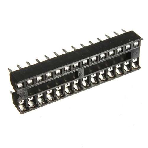 2.54mm 28 Pins IC Socket Wide DIP Sockets Adaptor Solder Type preview image 1