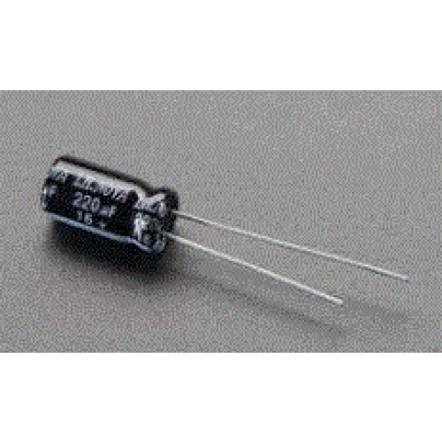 220uF 16V 105°C Radial Electrolytic Capacitor 6.3x11mm preview image 0