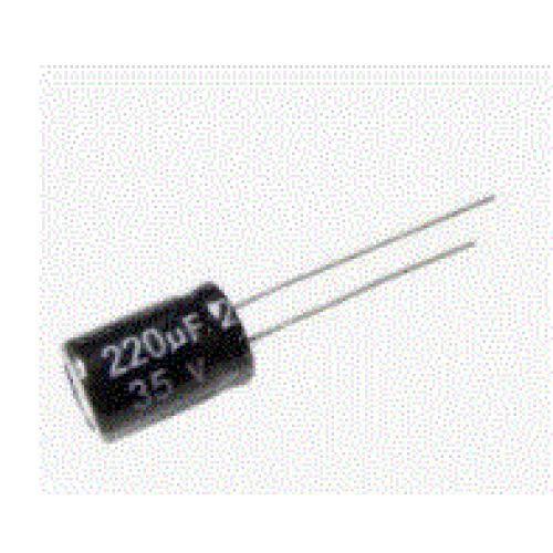 220uF 35V 105°C Radial Electrolytic Capacitor 8x12mm preview image 0