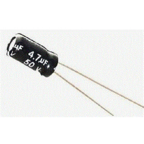 4.7uF 50V 105°C Radial Electrolytic Capacitor 4x7mm preview image 0