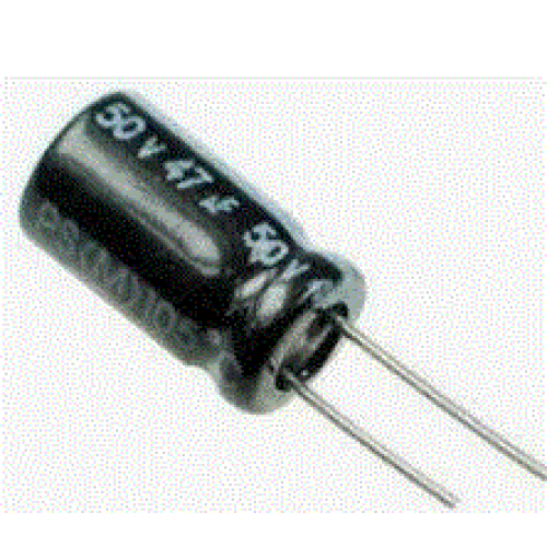 47uF 50V 105°C Radial Electrolytic Capacitor 6.3x11mm preview image 0