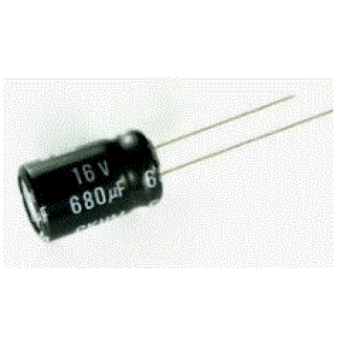 680uF 16V 105°C Radial Electrolytic Capacitor 8x12mm preview image 0