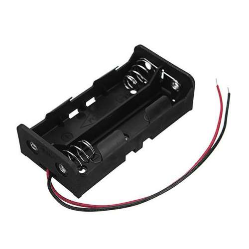 2 Slot Double Series 18650 Battery Holder with 2 wires and spring CE RoHS certification  preview image 1